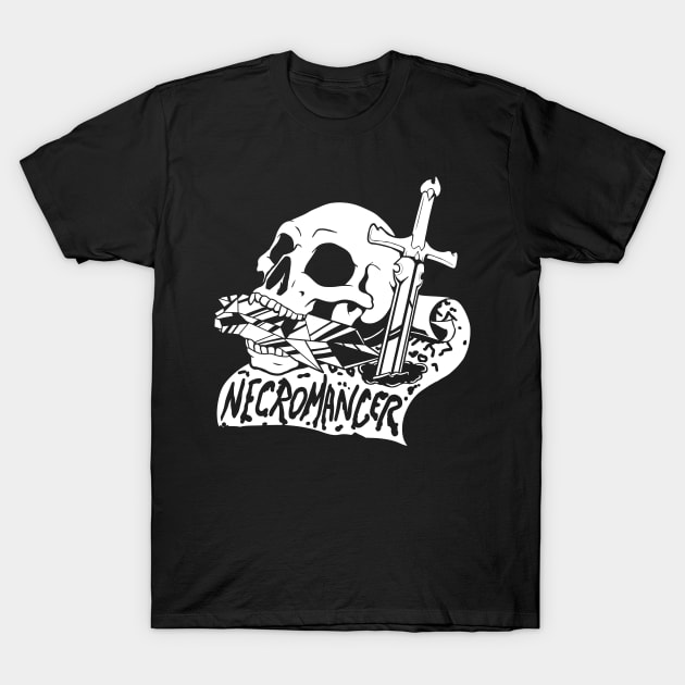 Necromancer Class - White Design T-Shirt by CliffeArts